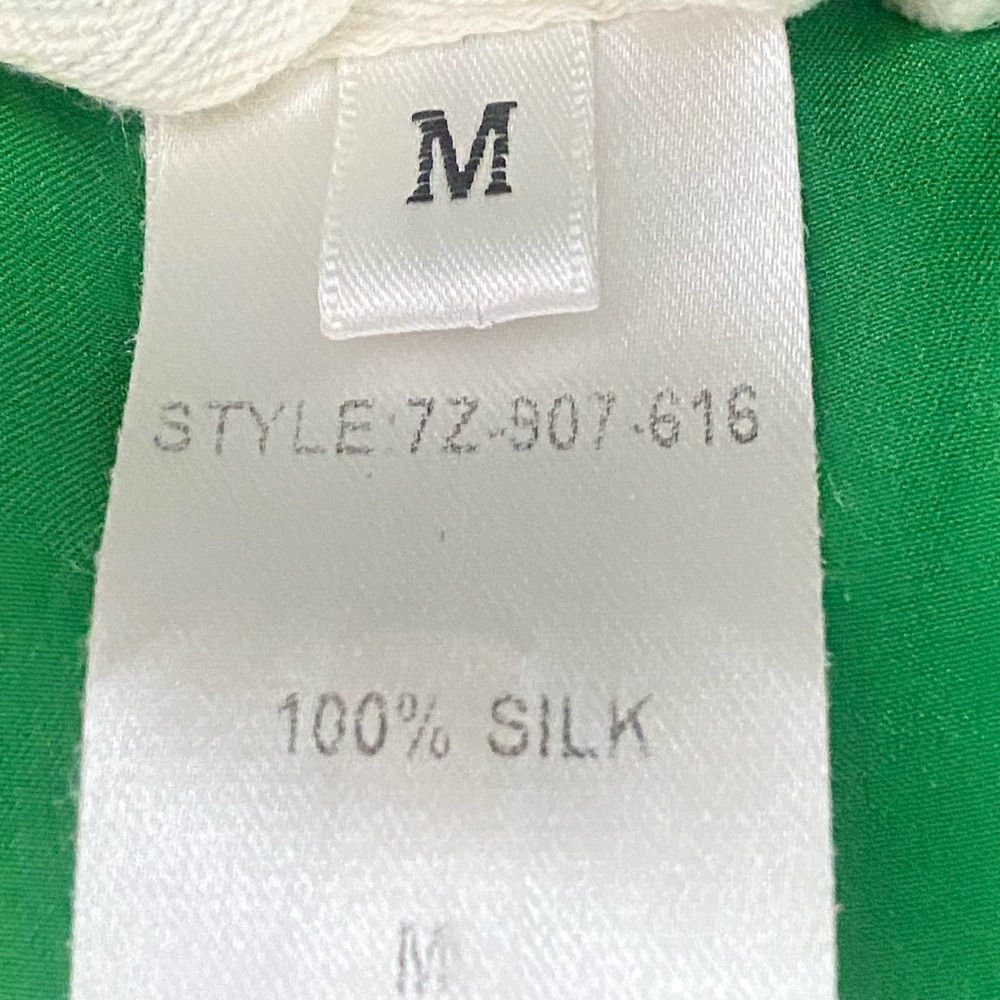 Alice + Olivia Halter Backless Mini Dress 100% Silk Kelly Green Size Medium - Picture 6 of 7
